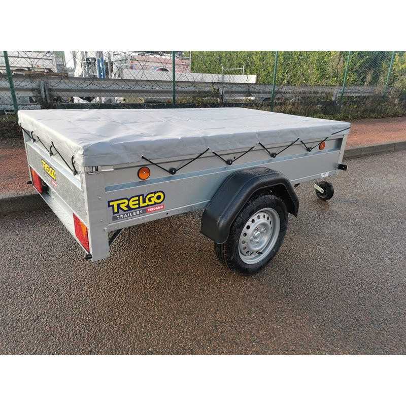 Remolque de equipaje TRELGO con rueda de apoyo y lona plana